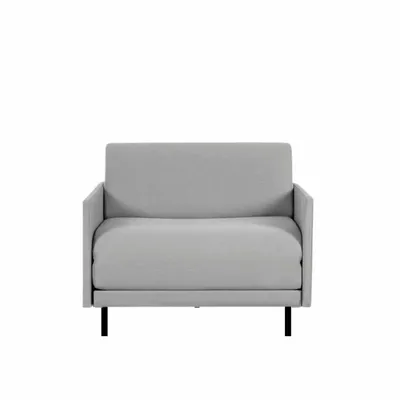 Armchairs - French 1-seater armchair bed BOSS 70 MEDIUM with removable armrests: Colour - Artificial-leather / LIGHT GREY - COMBI - STONE - LIKOOLIS