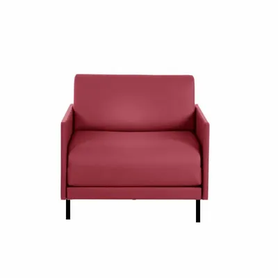 Armchairs - French 1-seater armchair bed BOSS 80 MEDIUM with removable armrests: Colour - Fabric / HEATHER BROWN - Filo - Taupe - LIKOOLIS