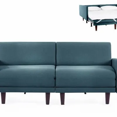 Armchairs - PACHA DUO 160 LARGE 2/3-seater French sofa bed with removable armrests: Colour - Fabric / AQUAMA GREEN - Filo - Green - LIKOOLIS