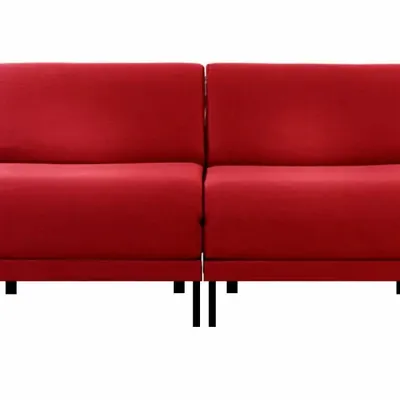 Fauteuils - Canapé convertible Français 2Places BOSS DUO 160 SMALL sans accoudoirs : Coloris - Tissu / ROUGE - FIlo - Red - LIKOOLIS
