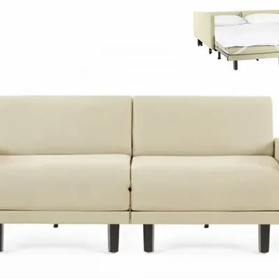 Armchairs - French sofa bed 2/3 seater ROLLER DUO 160 LARGE removable armrests : Colour - Fabric / CASE - Filo - Marfil - LIKOOLIS