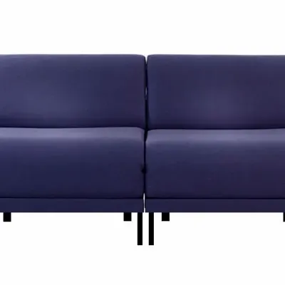 Fauteuils - Canapé convertible Français 2Places BOSS DUO 160 SMALL sans accoudoirs : Coloris - Tissu / BLEU MARINE - Filo - Blue - LIKOOLIS