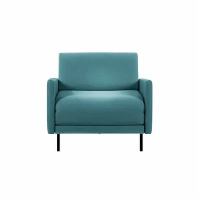 Armchairs - French 1-seater armchair BOSS 80 LARGE removable and reversible armrests: Colour - Fabric / AQUAMA GREEN - Filo - Green - LIKOOLIS