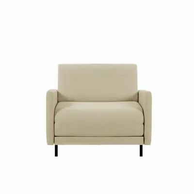 Armchairs - French 1-seater armchair BOSS 70 LARGE removable armrests : Colour - Fabric / BURN - Filo - Marfil - LIKOOLIS