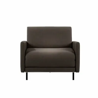 Armchairs - French 1-seater armchair bed BOSS 70 LARGE removable armrests: Colour - Fabric / DARK GREY - Filo - Dark grey - LIKOOLIS