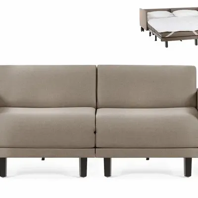 Fauteuils - Canapé lit Français 2Places ROLLER DUO 160 MEDIUM accoudoirs amovibles : Coloris - Tissu / MARRON CHINé - Filo - Taupe - LIKOOLIS