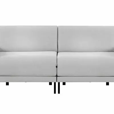 Armchairs - French sofa bed 2/3 seater BOSS DUO 160 LARGE removable armrests : Colour - LEATHER - Grey 0819 - LIKOOLIS