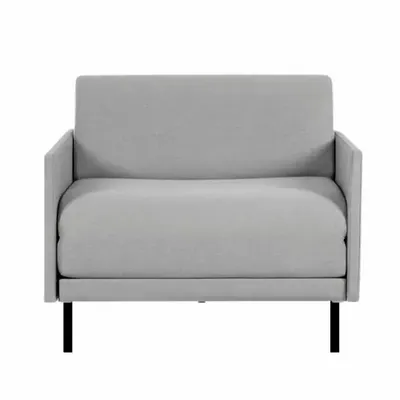 Armchairs - French 1-seater armchair bed BOSS 80 MEDIUM with removable armrests : Colour - LEATHER - Grey 0819 - LIKOOLIS