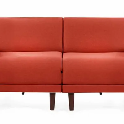 Armchairs - PACHA DUO 160 LARGE French sofa bed 2/3 seater removable armrests : Colour - Fabric / ORANGE - Filo - Orange - LIKOOLIS