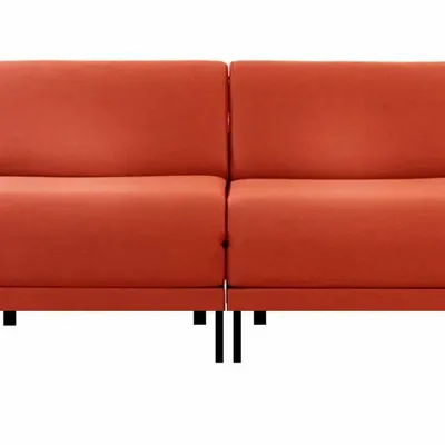 Fauteuils - Canapé convertible Français 2Places BOSS DUO 160 SMALL sans accoudoirs : Coloris - Tissu / ORANGE - Filo - Orange - LIKOOLIS