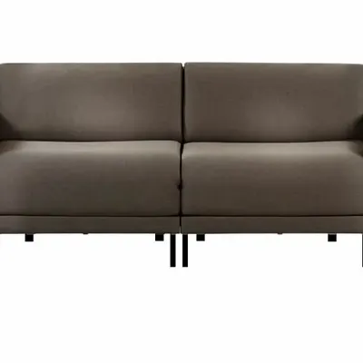 Fauteuils - Canapé lit Français 2 places BOSS DUO 140 MEDIUM accoudoirs amovibles : Coloris - Tissu / GRIS FONCé - Filo - Dark grey - LIKOOLIS