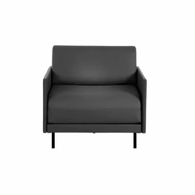 Fauteuils - Fauteuil lit Français 1 Place BOSS 70 MEDIUM accoudoirs amovibles : Coloris - Cuir-artificiel / NOIR - COMBI - NOIR - LIKOOLIS