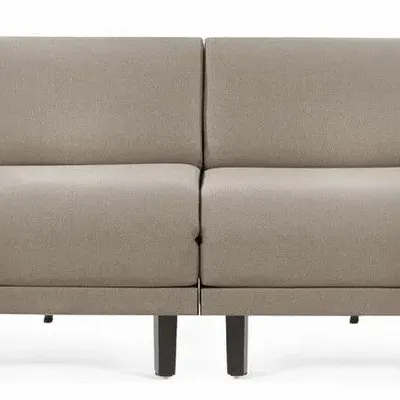 Fauteuils - Canapé lit Français 2/3Places ROLLER DUO 160 LARGE accoudoirs amovibles : Coloris - Tissu / MARRON CHINé - Filo - Taupe - LIKOOLIS