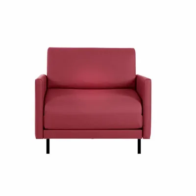 Armchairs - French 1-seater armchair bed BOSS 70 LARGE removable armrests : Colour - LEATHER - Blue 0857 - LIKOOLIS