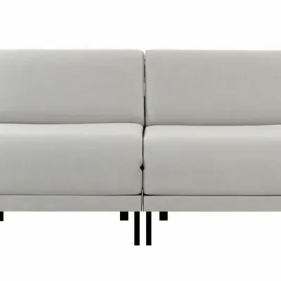 Armchairs - French 2-seater sofa bed BOSS DUO 160 SMALL without armrests : Colour - Artificial leather / LIGHT GREY - COMBI - STONE - LIKOOLIS