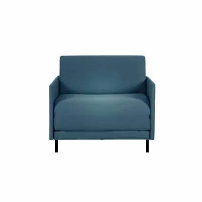 Armchairs - French 1-seater armchair bed BOSS 80 MEDIUM with removable armrests : Colour - Fabric / AQUAMA GREEN - Filo - Green - LIKOOLIS