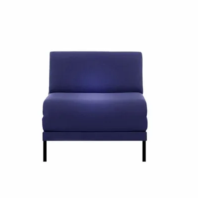 Fauteuils - Fauteuil lit Français 1 Place BOSS 70 SMALL sans accoudoirs : Coloris - Tissu / BLEU MARINE - Filo - Blue - LIKOOLIS