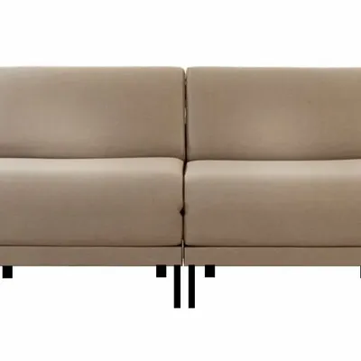 Fauteuils - Canapé convertible Français 2Places BOSS DUO 160 SMALL sans accoudoirs : Coloris - Tissu / MARRON CHINé - Filo - Taupe - LIKOOLIS