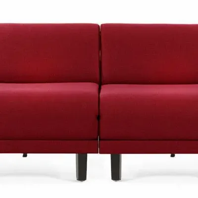 Fauteuils - Canapé lit Français 2/3 Places ROLLER DUO 160 SMALL sans accoudoirs : Coloris - Tissu / ROUGE - FIlo - Red - LIKOOLIS
