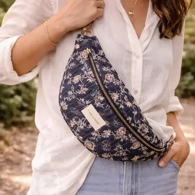 Bags and totes - Quilted large upcycled sari shoulder bag - I WAS A SARI