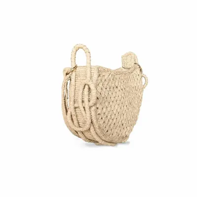 Sacs et cabas - Sac raphia hobo avec anses macramées GEORGIA - KLEO