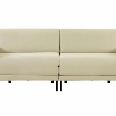 Fauteuils - Canapé lit Français 2/3 places BOSS DUO 160 LARGE accoudoirs amovibles : Coloris - Tissu / éCRU - Filo - Marfil - LIKOOLIS