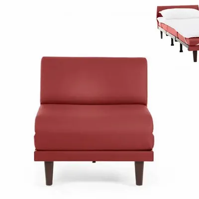 Armchairs - PACHA 70 SMALL 1-seater French armchair bed without armrests : Colour - Fabric / CASE - Filo - Marfil - LIKOOLIS