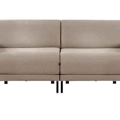 Fauteuils - Canapé lit Français 2 places BOSS DUO 140 LARGE accoudoirs amovibles : Coloris - Tissu / MARRON CHINé - Filo - Taupe - LIKOOLIS