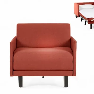 Fauteuils - Fauteuil lit Français 1 Place ROLLER 70 MEDIUM accoudoirs amovibles : Coloris - Cuir-artificiel / BLANC - Combi - BLANC - LIKOOLIS