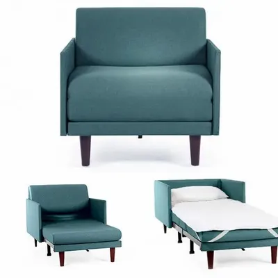 Armchairs - PACHA 80 MEDIUM 1-seater French armchair bed with removable armrests: Colour - Fabric / AQUAMA GREEN - Filo - Green - LIKOOLIS