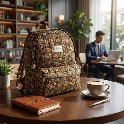 Bags and totes - Quilted backpack made from upcycled saris - I WAS A SARI