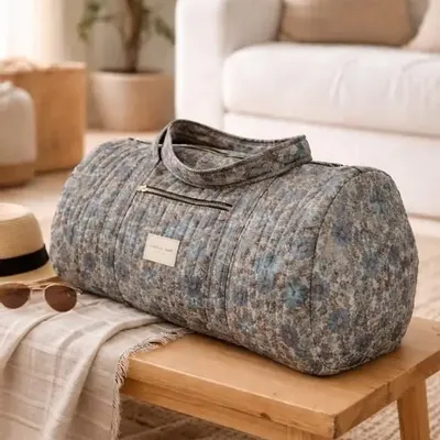 Bags and totes - Quilted sustainable sari bowling bag - I WAS A SARI