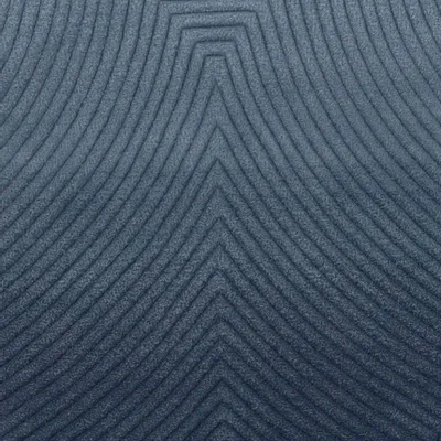 Contemporary carpets - Contemporary Hand Woven Matka Wool Area Rug - "Vessel - Midnight Blue" - NUZRAT CARPET EMPORIOUM