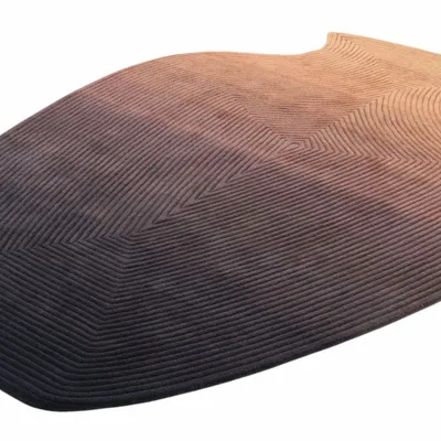 Contemporary carpets - Contemporary Hand Woven Matka Wool Area Rug - "Vessel - Desert Dusk" - NUZRAT CARPET EMPORIOUM