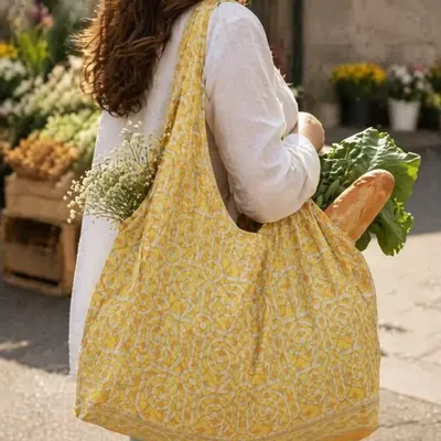 Bags and totes - Reusable sustainable sari bag - I WAS A SARI