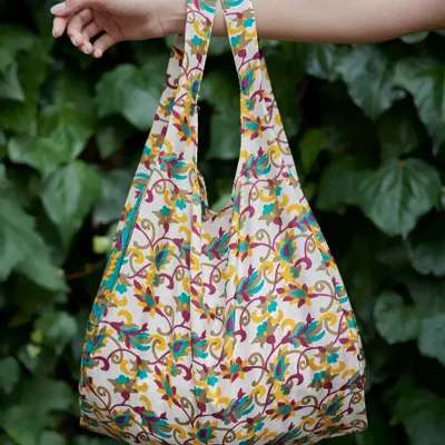 Bags and totes - Reusable sustainable sari bag - I WAS A SARI