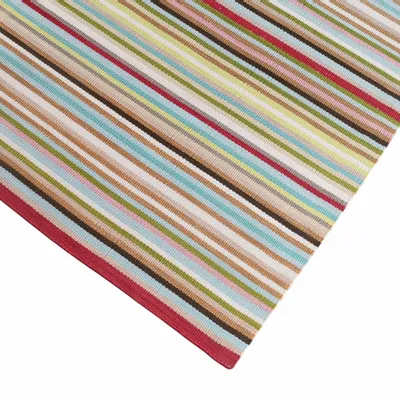 Contemporary carpets - Hand woven Polyester rug, Lines - Multi - NUZRAT CARPET EMPORIOUM