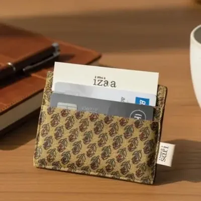 Bags and totes - Upcycled sari card holder - I WAS A SARI