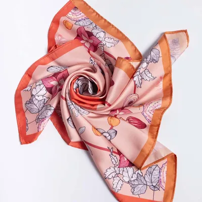 Scarves - Satin scarf, French creation and printing - KOUNTHEA RETH