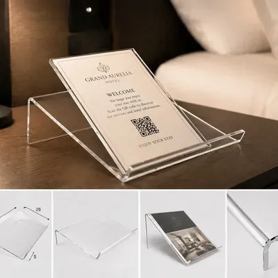 Objets personnalisables - Lutrin de table en plexiglass transparent - DEBORACARLUCCI
