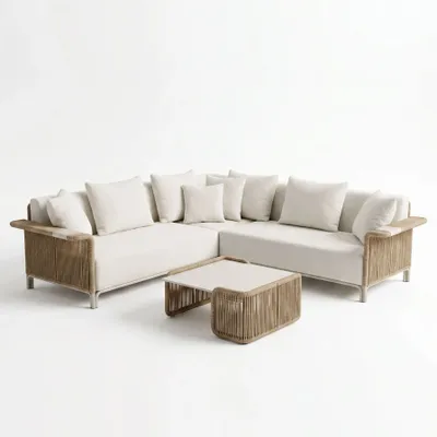 Canapés de jardin - Salon angle Maui - EMPREINTE DU TEMPS