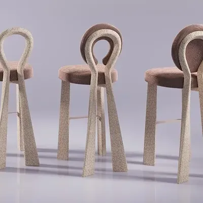 Chaises - Chaise de bar Mary avec pieds en bois ou laqués par Ottiu - OTTIU