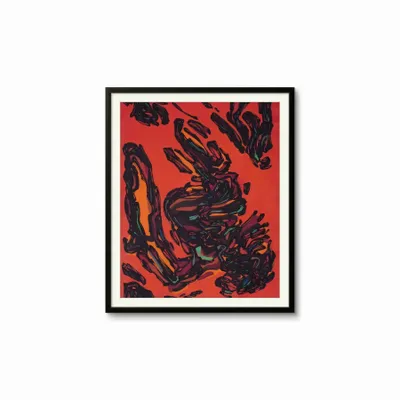 Pièces uniques - Bouncing Flames Silk Canvas | 60x73 cm - ELCIELA