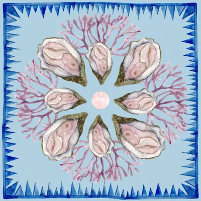 Foulards et écharpes - Marseille Summer Foulard en soie | 90x90 cm - ELCIELA