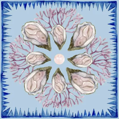 Foulards et écharpes - Marseille Summer Foulard en soie | 90x90 cm - ELCIELA