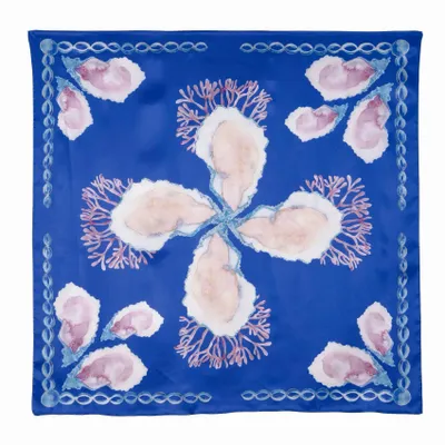 Foulards et écharpes - Parisian Oyster Silk Scarf | 90x90 cm - ELCIELA