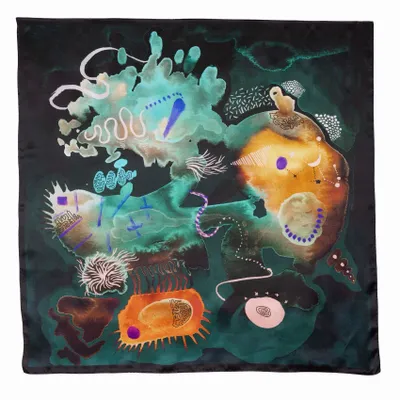 Foulards et écharpes - Coralline Foulard en soie| 90x90 cm - ELCIELA