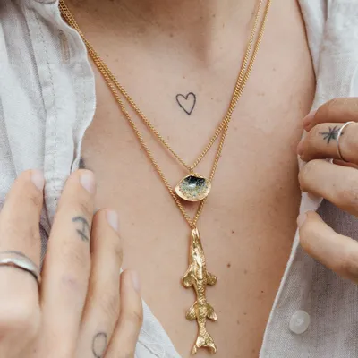 Jewelry - Barracuda fish Pendant Necklace - CÂPÂ JEWELRY