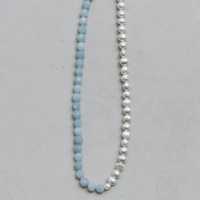 Jewelry - Chalcedony & Pearl Beaded Necklace - CÂPÂ JEWELRY