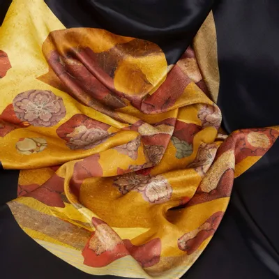 Foulards et écharpes - Fleurs dans Printemps Foulard en soie | 90x90 cm - ELCIELA